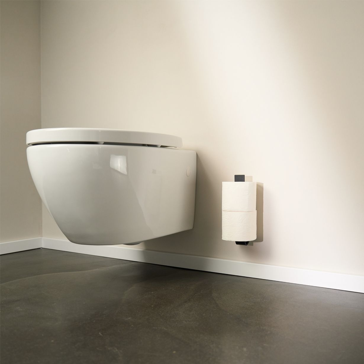 Designfabrik Hamburg Ersatzrollenhalter für Klopapier zum Kleben ohne Bohren mittels 3M Markenklebeband