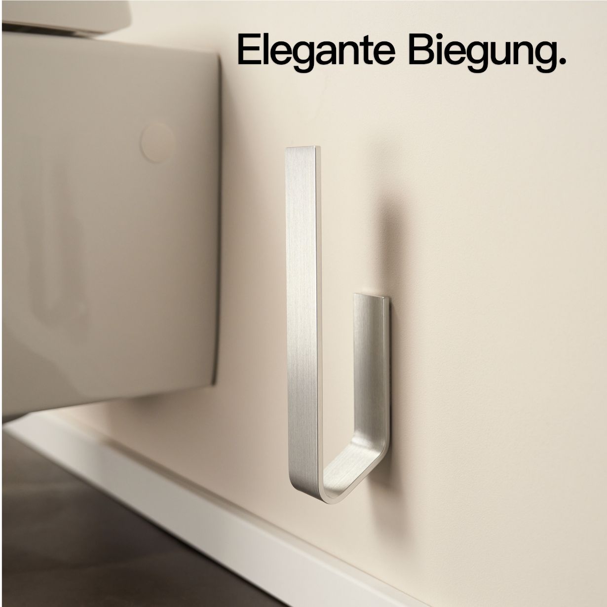 Designfabrik Hamburg Ersatzrollenhalter für Klopapier zum Kleben ohne Bohren mittels 3M Markenklebeband