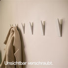 Designfabrik Hamburg Garderobenhaken zum Schrauben Set aus massivem Metall mit modernem Look