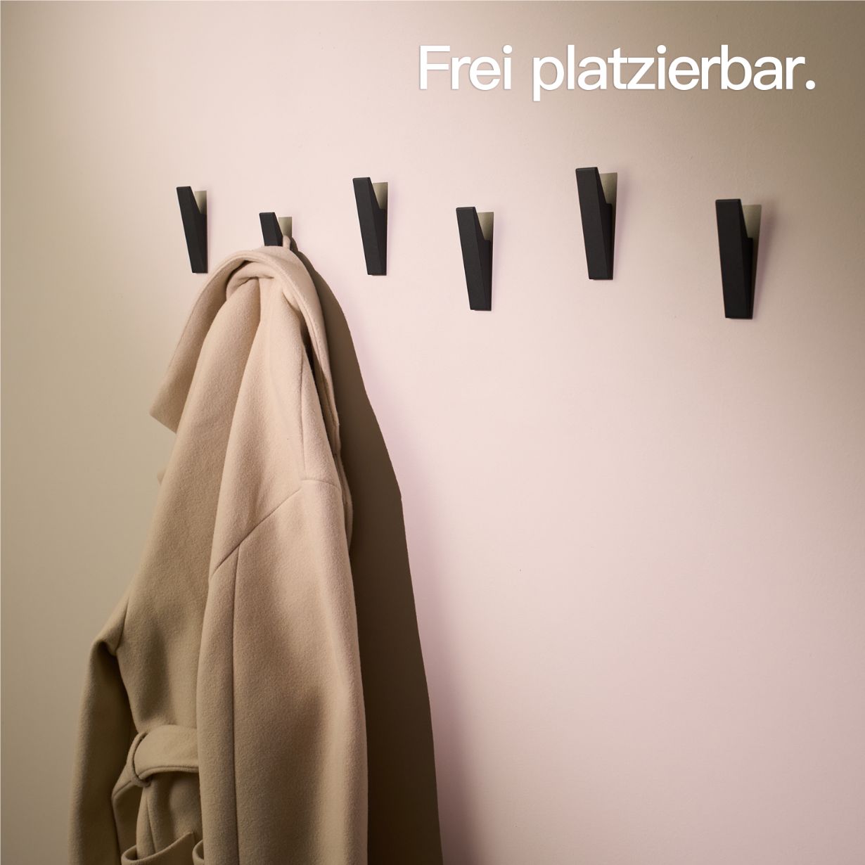 Designfabrik Hamburg Garderobenhaken zum Schrauben Set aus massivem Metall mit modernem Look
