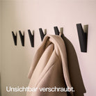 Designfabrik Hamburg Garderobenhaken zum Schrauben Set aus massivem Metall mit modernem Look