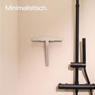 Designfabrik Hamburg Duschabzieher aus Silikon mit zwei verschiedenen Halterungen für Wand und Duschwand beige