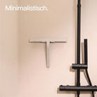Designfabrik Hamburg Duschabzieher aus Silikon mit zwei verschiedenen Halterungen für Wand und Duschwand beige