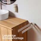 Designfabrik Hamburg doppelarmiger Handtuchhalter zur Schraubmontage in minimalistischem Design aus Metall beige