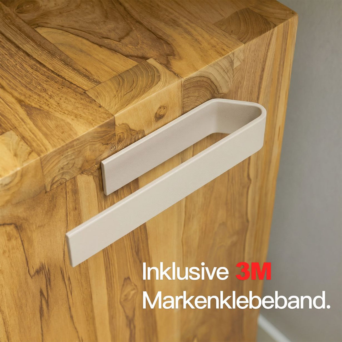 Designfabrik Hamburg self-adhesive towel holder without drilling, beige