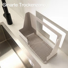 Designfabrik Hamburg Spülcaddy als Küchenorganizer Metall und Silikonboden beige