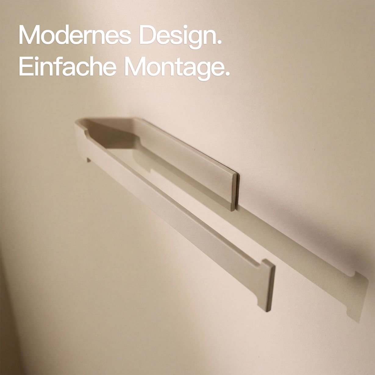 Designfabrik Hamburg Küchenrollenholter ohne bohren für die Küchenrückwand beige