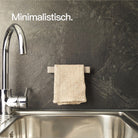 Designfabrik Hamburg Spültuchhalter ohne Bohren zur Montage am und im Waschbecken Beige