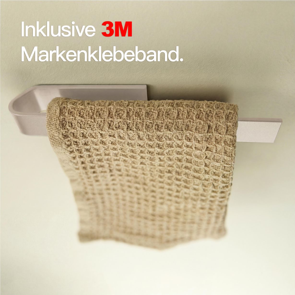 Designfabrik Hamburg Spültuchhalter ohne Bohren zur Montage am und im Waschbecken Beige