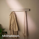 Designfabrik Hamburg minimalistische Garderobe mit versteckten Haken für den Flur Beige
