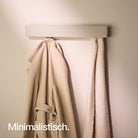 Designfabrik Hamburg minimalistische Garderobe mit versteckten Haken für den Flur Beige
