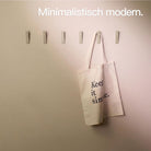 Designfabrik Hamburg Garderobenhaken zur Schraubmontage flexibel an der Wand beige