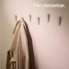 Designfabrik Hamburg Garderobenhaken zur Schraubmontage flexibel an der Wand beige