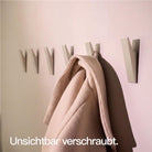 Designfabrik Hamburg Garderobenhaken zur Schraubmontage flexibel an der Wand beige