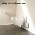Designfabrik Hamburg Toilettenbürste aus Silikon mit Metallgehäuse gebürstet silber