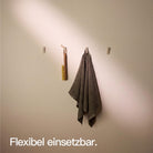Designfabrik Hamburg Klebehaken ohne Bohren zur Wandmontage selbstklebend beige