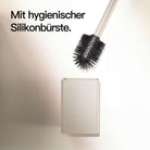 Designfabrik Hamburg Toilettenbürste auf Silikon mit Metallgehäuse zur Wandmontage oder zum stehen beige