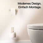 Designfabrik Hamburg Ersatzrollenhalter zur Klebemontage ohne Bohrend passend zum Badezimmerset beige 