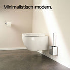 Designfabrik Hamburg Toilettenbürste aus Silikon mit Metallgehäuse Chrom glänzend