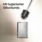 Designfabrik Hamburg Toilettenbürste aus Silikon mit Metallgehäuse Chrom glänzend