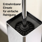 Designfabrik Hamburg Toilettenbürste aus Silikon mit Metallgehäuse Chrom glänzend