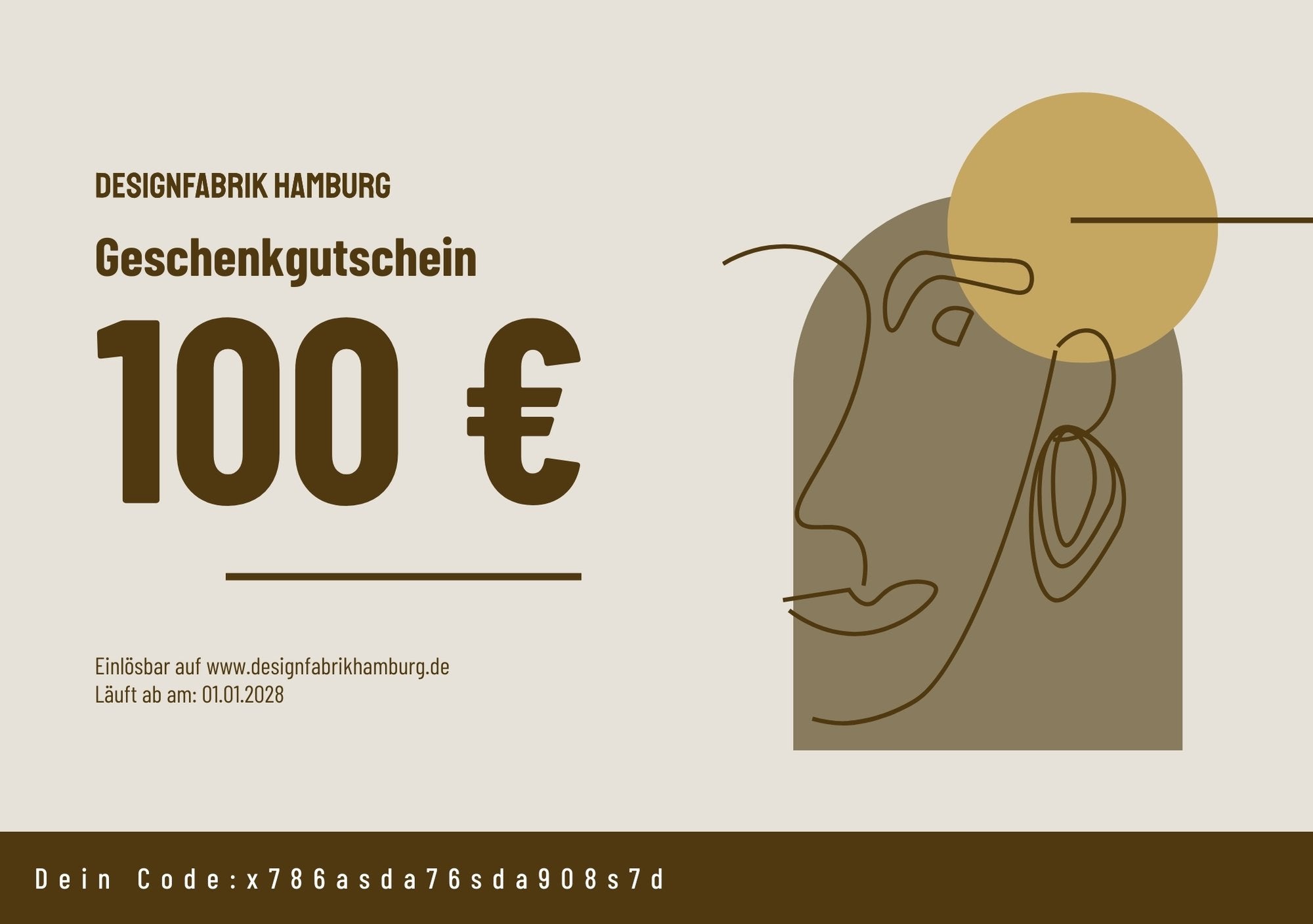 Designfabrik Hamburg Geschenkgutschein / Geschenkkarte / Wertgutschein Design