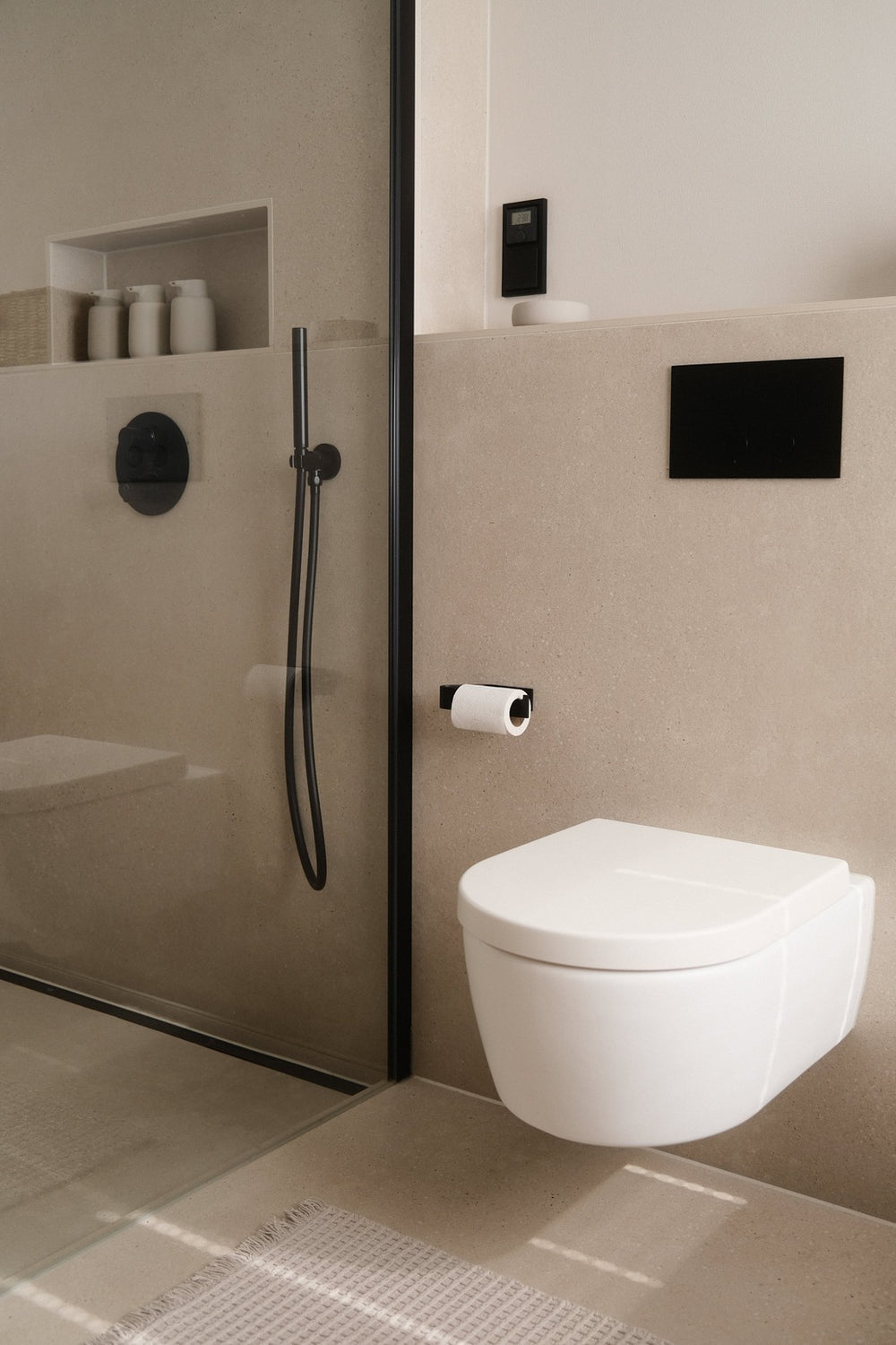 Designfabrik Hamburg Toilettenpapierhalter ohne Bohren Dusche 