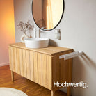 Designfabrik Hamburg zweiarmiger Handtuchhalter doppelarm feststehend Wandmontage 42cm weiß