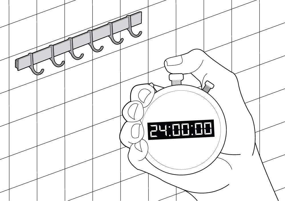 Designfabrik Hamburg Hakenleiste ohne Bohren, Küchenreling selbstklebend