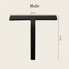 Maße Designfabrik Hamburg Duschabzieher aus Silikon mit selbstklebender Wandhalterung und Hängehalterung schwarz matt