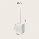 Designfabrik Hamburg hochwertiger Toilettenbürstenhalter mit Silikonbürste und Metallhalter Maße