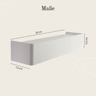 Designfabrik Hamburg minimalistisches Schlüsselbrett aus Metall mit Ablage passend zur Wandgarderobe Maße