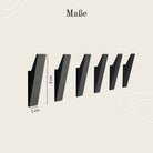 Designfabrik Hamburg Garderobenhaken zum Schrauben Set aus massivem Metall mit modernem Look