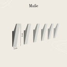 Designfabrik Hamburg Garderobenhaken zum Schrauben Set aus massivem Metall mit modernem Look