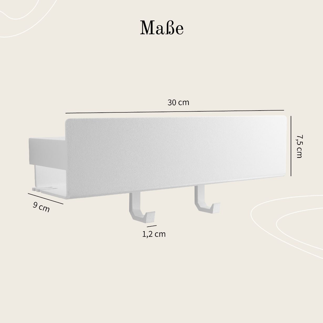 Designfabrik Hamburg Duschablage aus Metall ohne Bohren