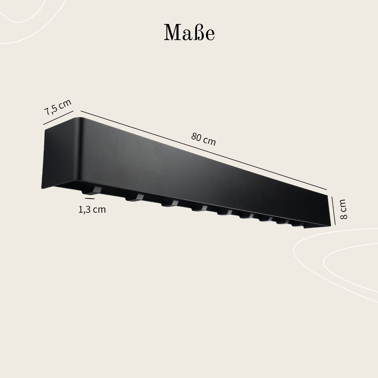 Designfabrik Hamburg Wandgarderobe mit versteckten Haken aus Metall