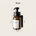 Designfabrik Hamburg Seifenspender mit Wandhalterung ohne Bohren | Edelstahl & Glas