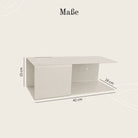 Designfabrik Hamburg minimalistischer Nachttisch aus Metall beige