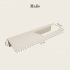 Designfabrik Hamburg Toilettenpapierhalter ohne Bohren mit Ablage zur Wandmontage beige 