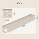 Designfabrik Hamburg doppelarmiger Handtuchhalter zur Schraubmontage in minimalistischem Design aus Metall beige