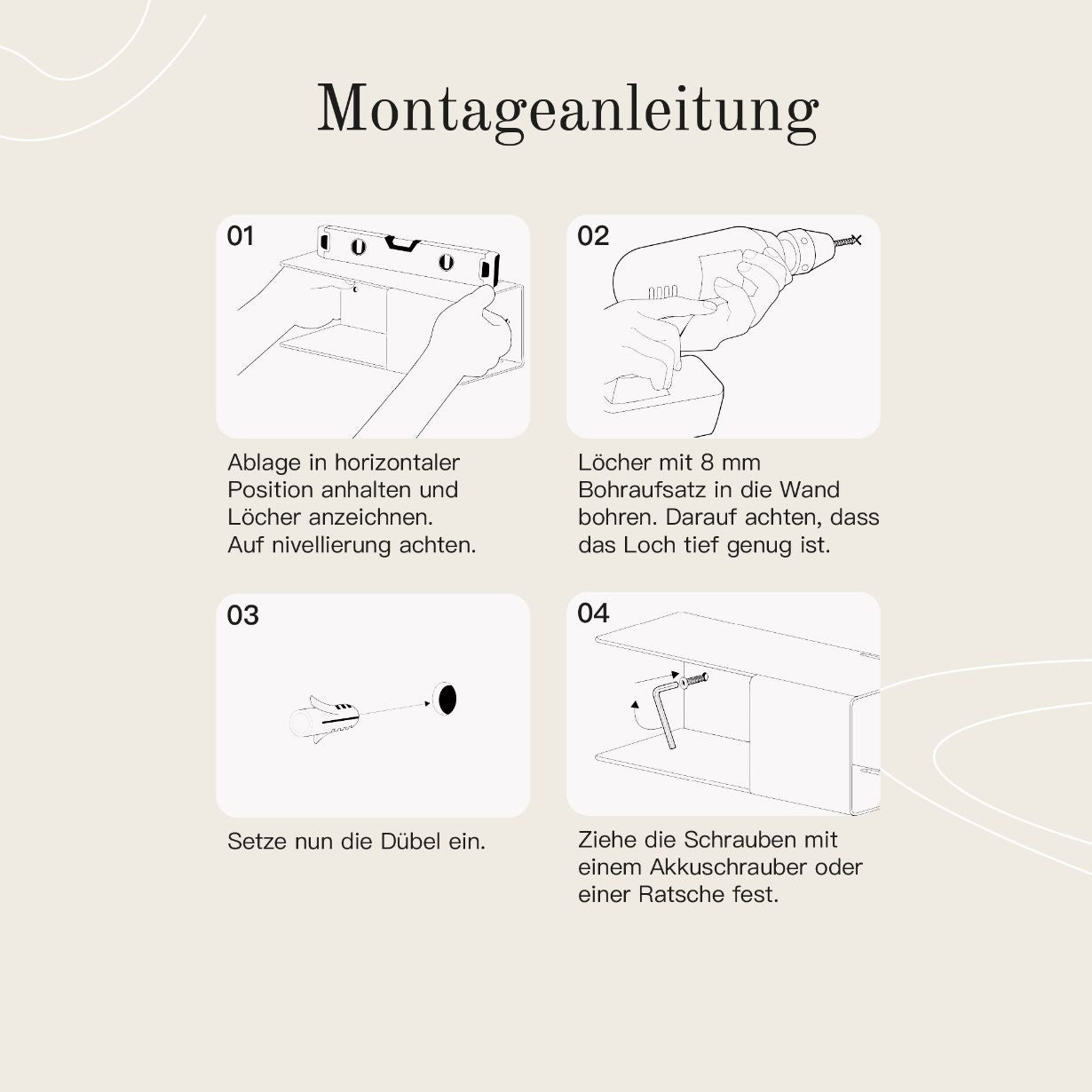 Designfabrik Hamburg minimalistischer Nachttisch aus Metall beige