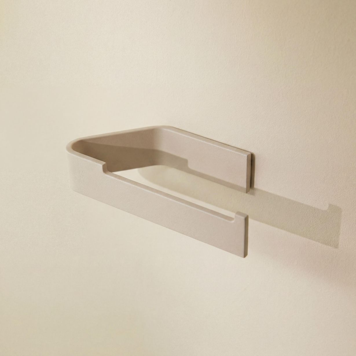 Designfabrik Hamburg Toilettenpapierhalter ohne Bohren zur Wandmontage beige