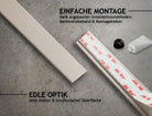Designfabrik Hamburg Hakenleiste ohne Bohren für die Küche zum Aufhängen von Küchenutensilien Beige